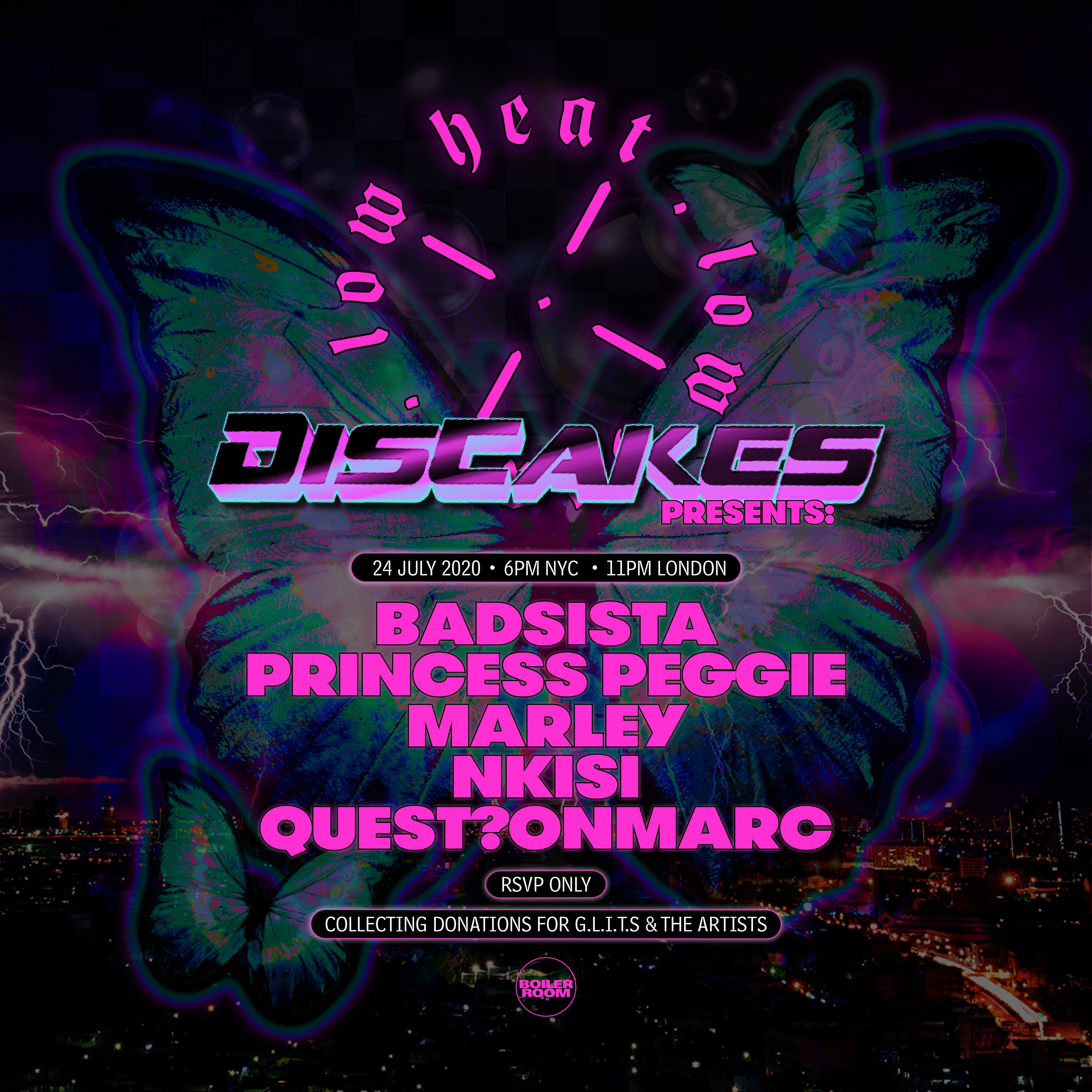 Low Heat: DisCakes flyer