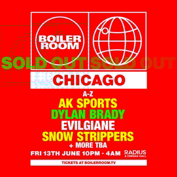 Flyer for event Chicago | Friday.