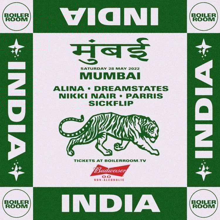 Flyer for event Boiler Room: Mumbai.