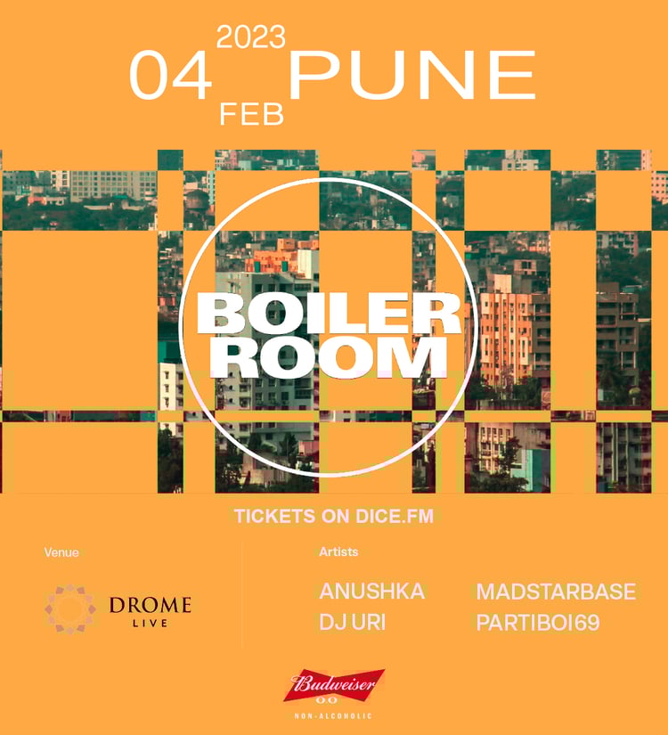 Flyer for event Boiler Room: Pune.