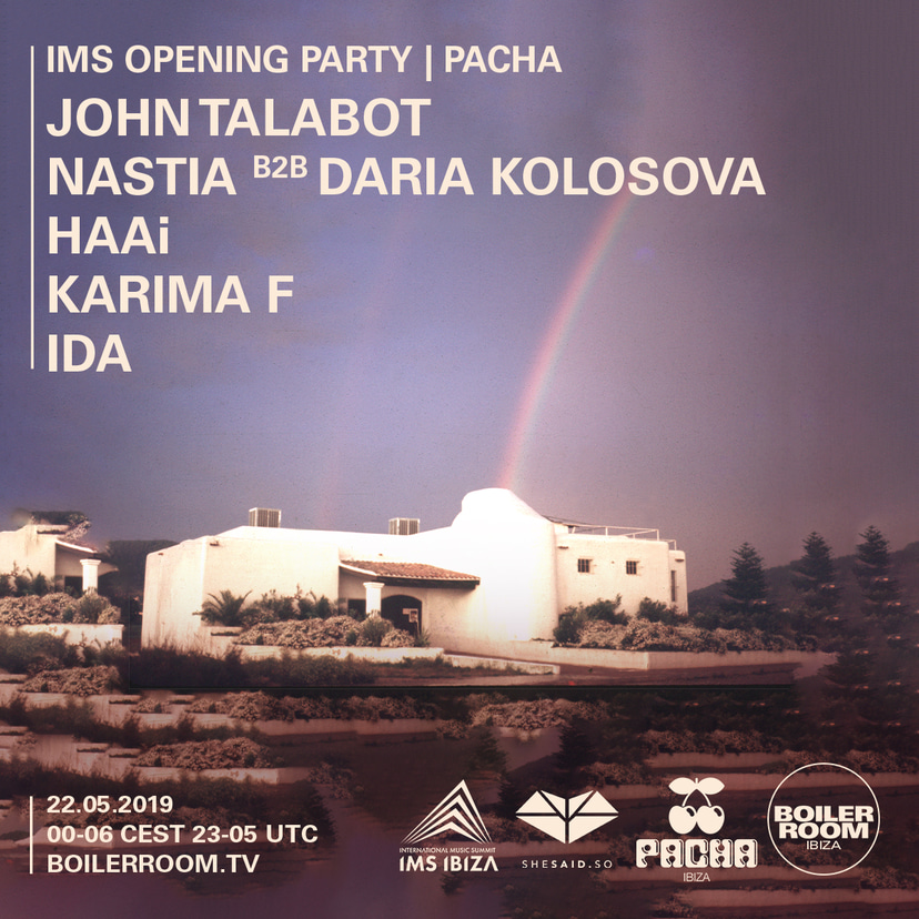 Flyer for event IMS opening party | Pacha.