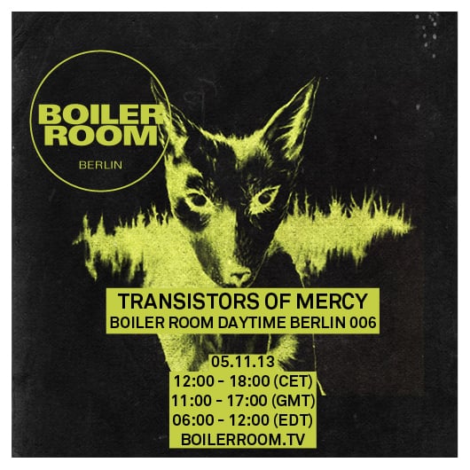 Flyer for event Daytime Session Berlin: Transistors Of Mercy.