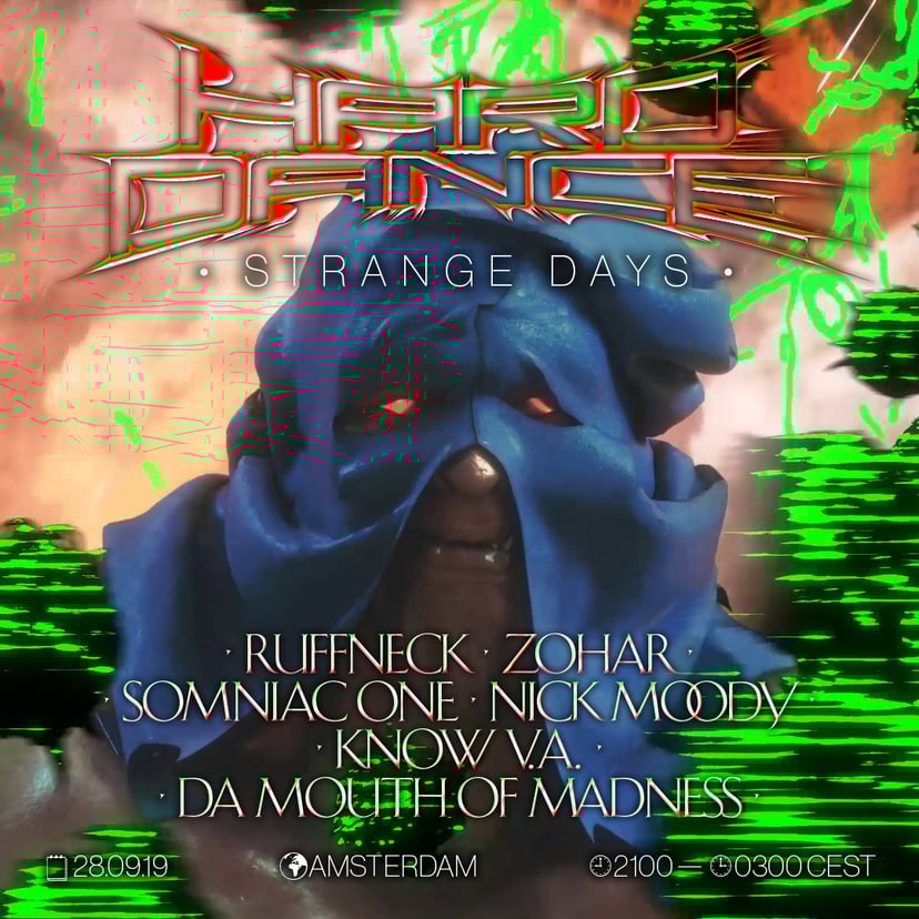 Flyer for event HARD DANCE x Strange Days.
